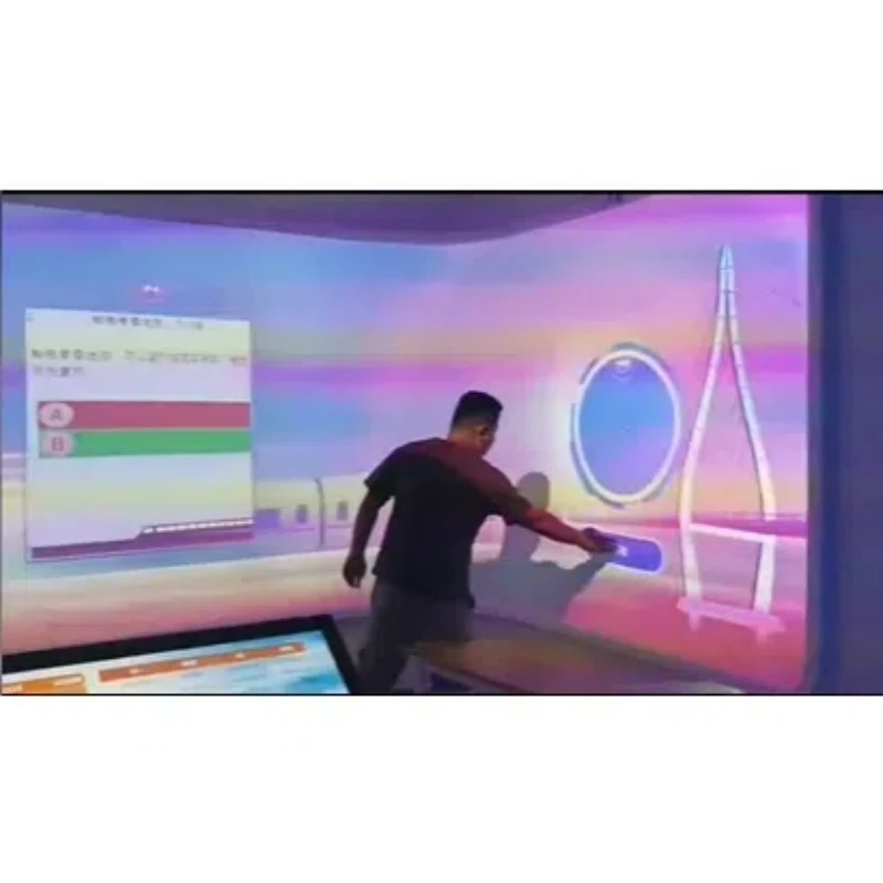 Digital Art Interactive Projection Hand Touch Wall 2MM Precision Laser Touch Tech Museum Interactive Wall Immersive Exhibition