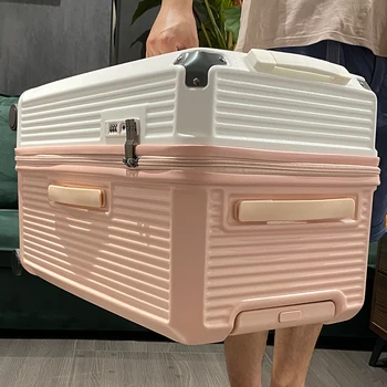 Luggage 26 large capacity trolley box women's 32 inch universal wheel cryptographic rawhide box