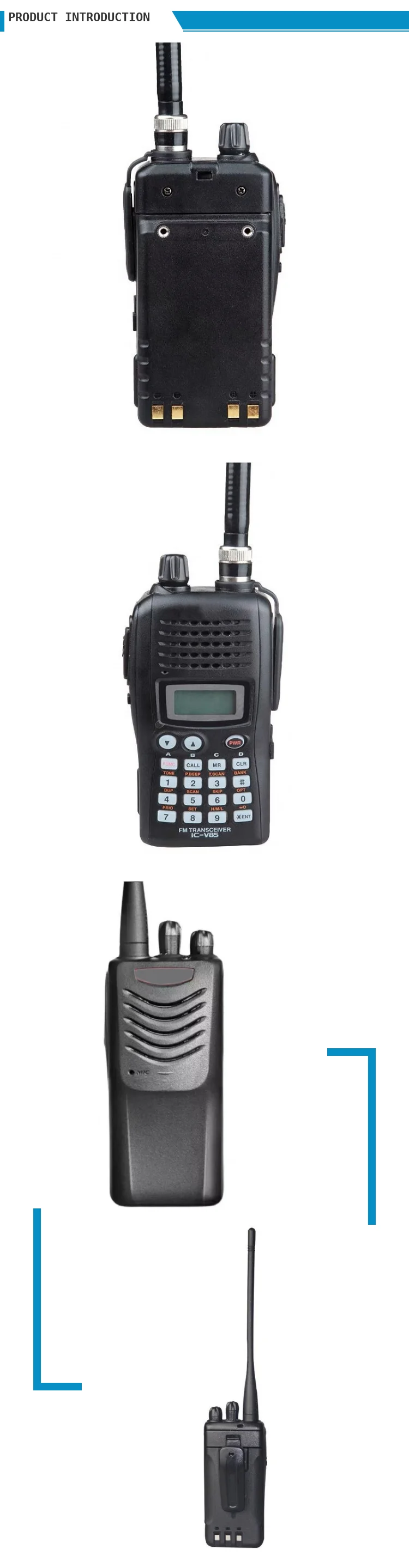 New 7w Power Icv85 Vhf 136174 Mhz Marine Radio Walkie Talkie 10km