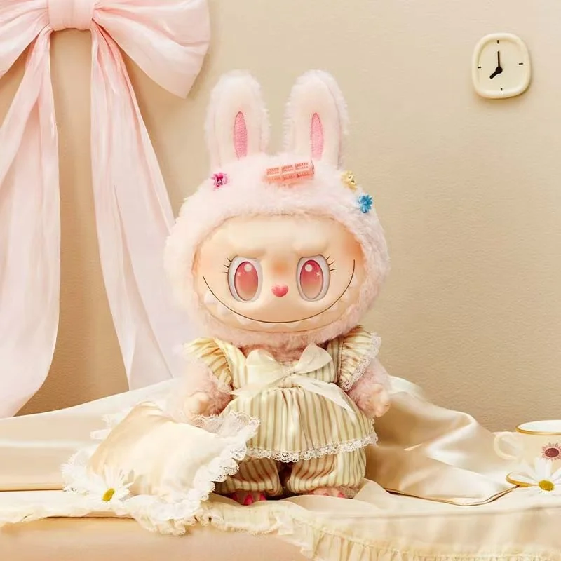 2026 New Popmart Original Wake up Mokoko Labubu Plush Vinyl Doll