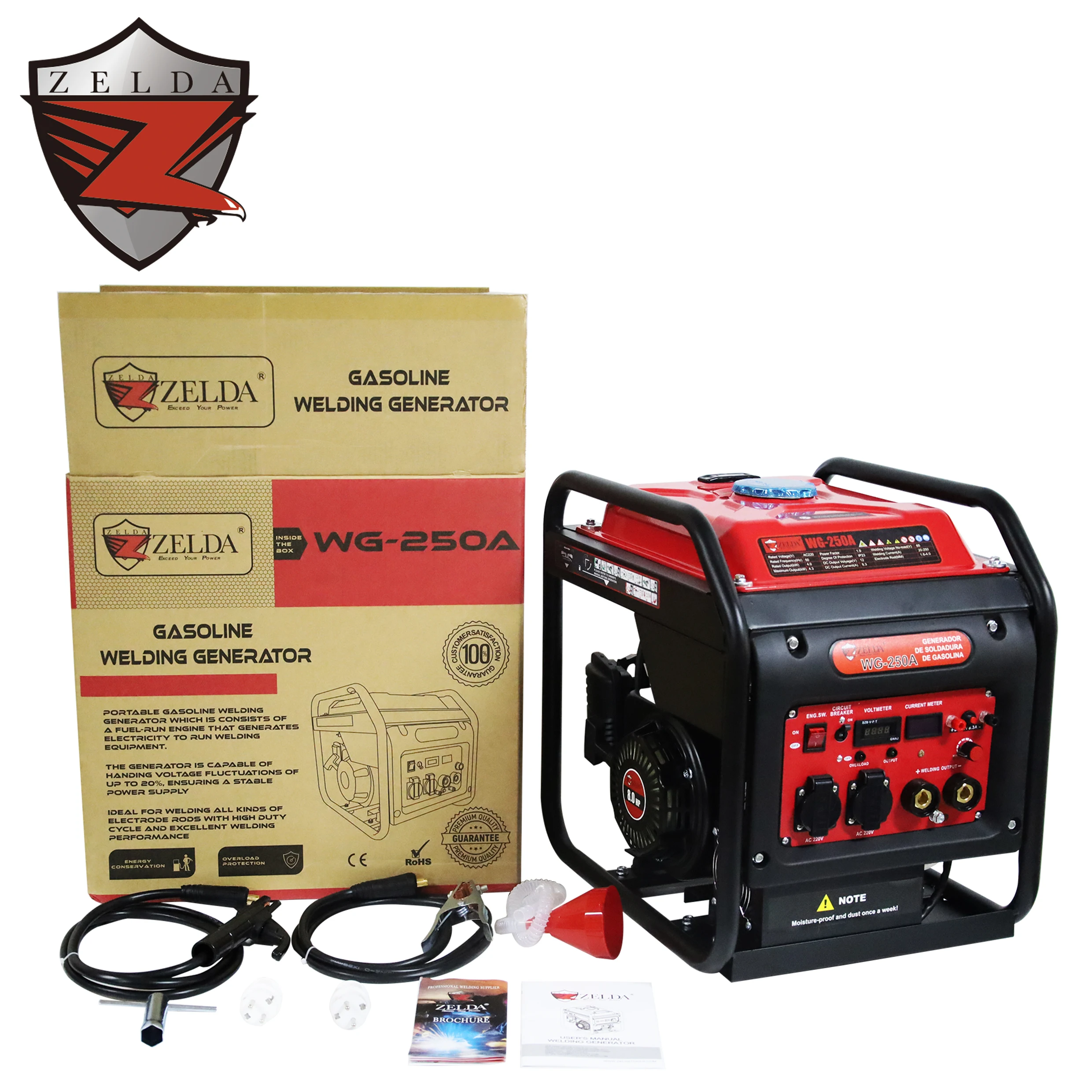 Zelda 6.5 Max AC Output Gasoline Generator Inverter Air Cooled Welding Equipment Reliable High-quality 50Hz 4-stroke Recoil