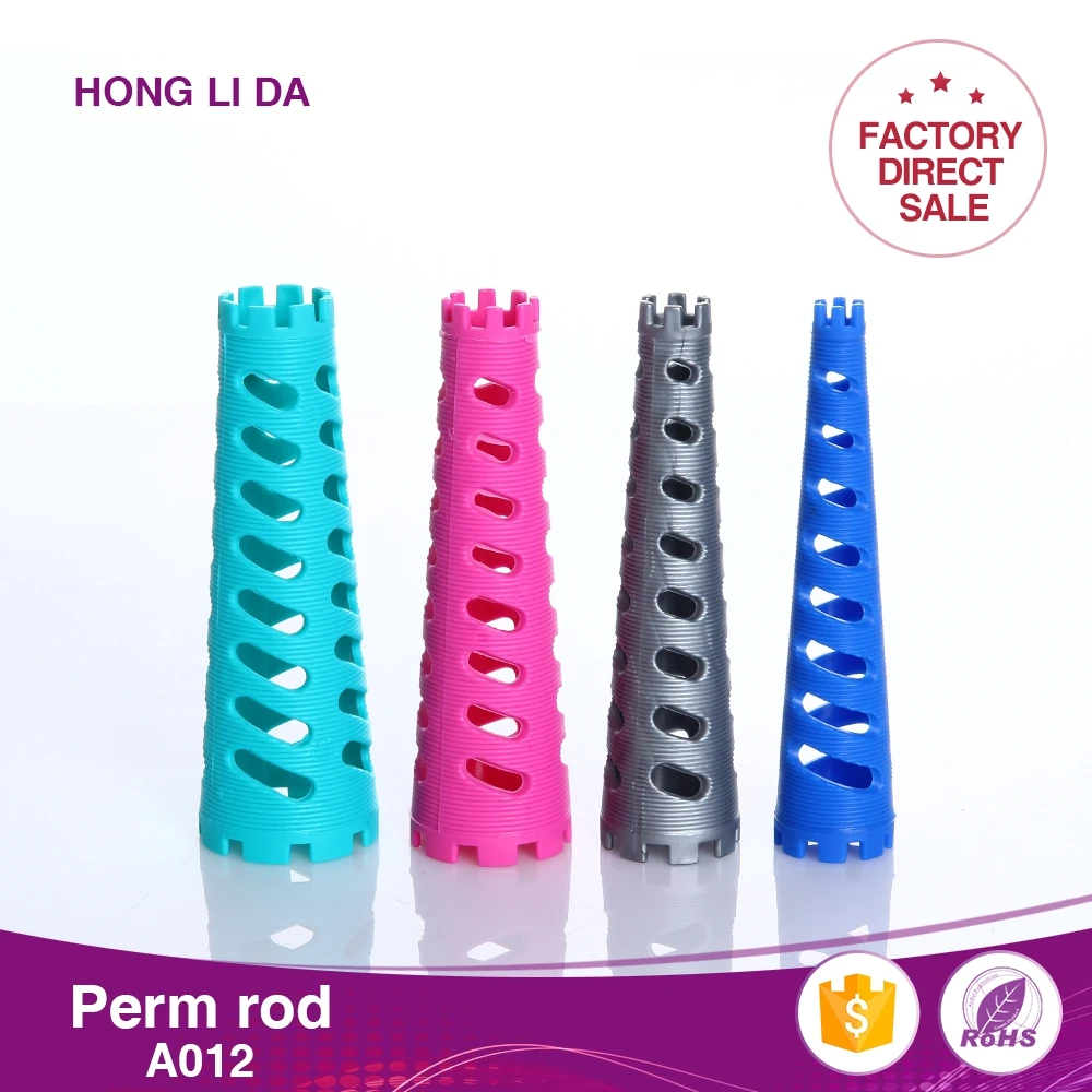 New Design Multi-Size Mesh Magic Cone Hair Roller 12pcs/Bag Cold Ironing for Ladies Made of Plastic Rod