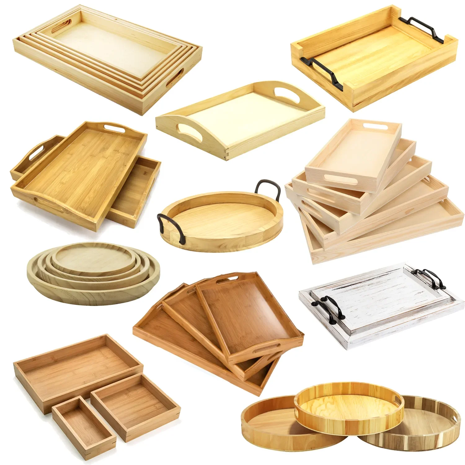 Поднос для сервировки с ручками на заказ деревянный поднос еды прямоугольный выпечки контейнер домашнего офиса