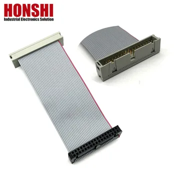 IDC to BOX 34P 2.54mm Cable Electrical Wire to Board Connector Grey Flat Cable of Wire Harness Flat Ribbon Cable For Automobile