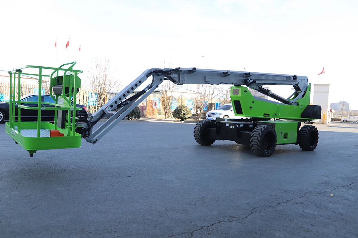 Ce Approved Diesel 28m Telescopic Self Propelled Boom Lift Telescoping ...