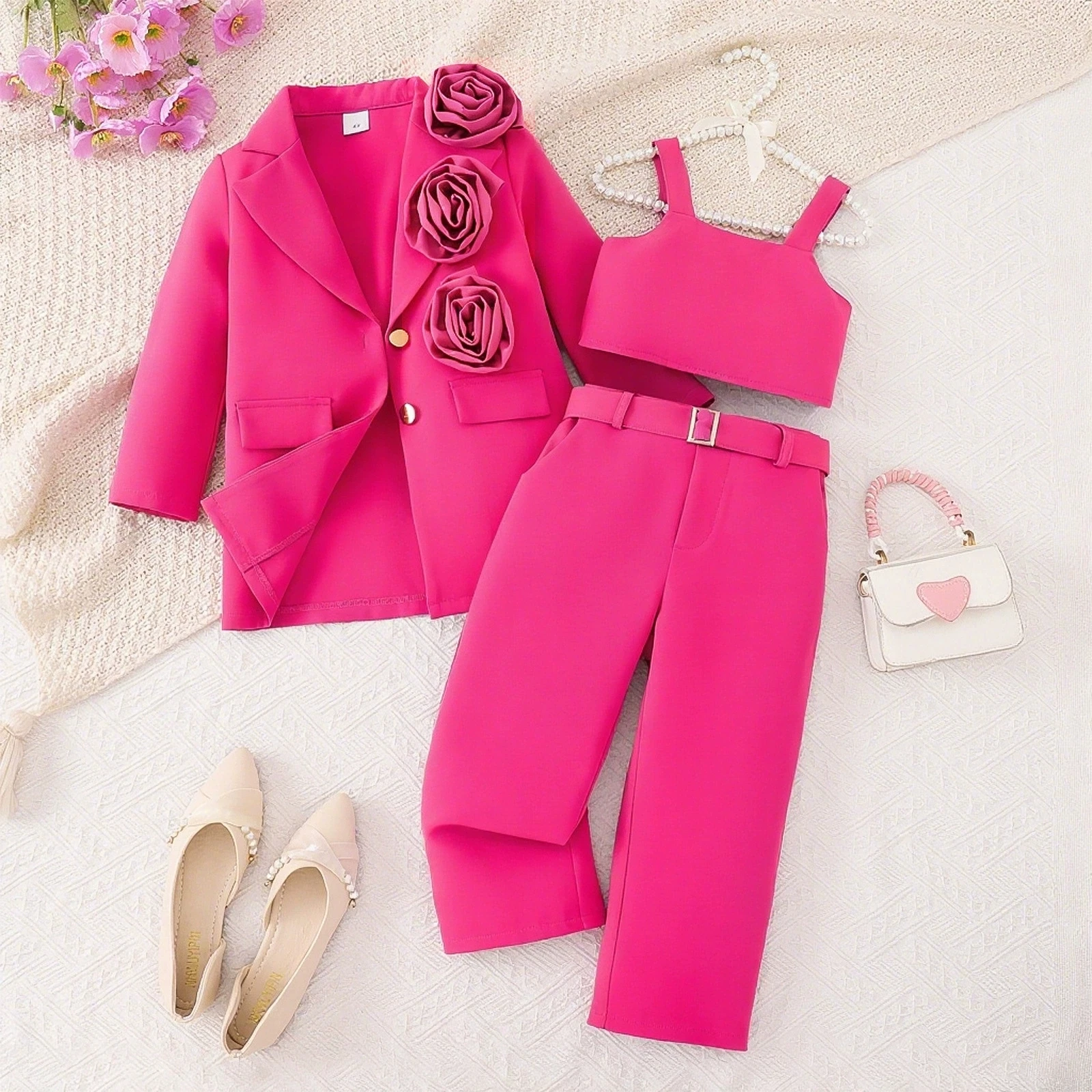 かわいいバニーガール服ファッションカラーマッチングフラワー