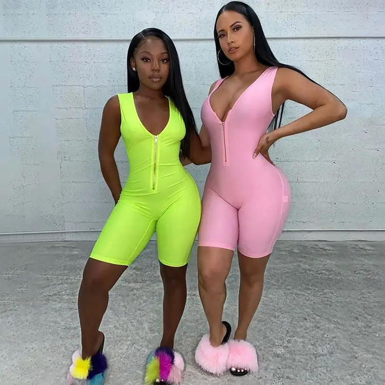 one piece spandex jumpsuit shorts