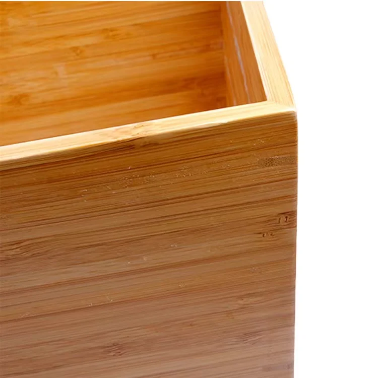 Rechteckiger Abfall korb aus echtem Holz Stehende Struktur Bambus-Mlleimer  mit ohne Deckels til| Alibaba.com