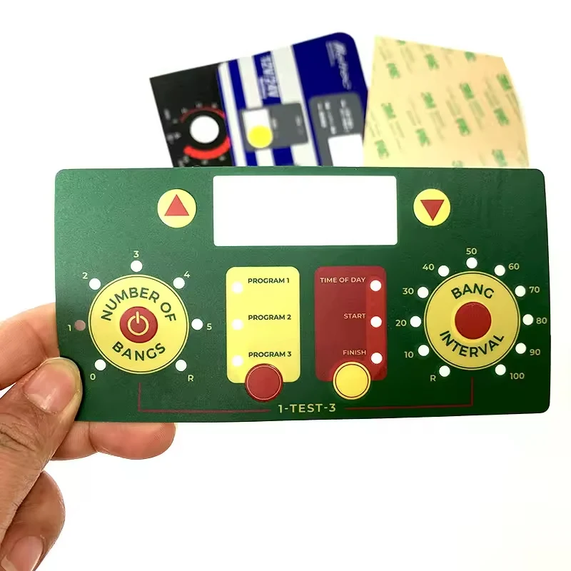 OEM Manufacturer Custom Cafe Machine Polycarbonate Transparent PC Lexan Label Sticker for Panel Control Keypad