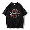 Black rock n roll music graphic tee shirt 1