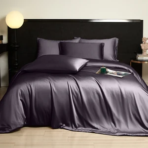 Modern European Bamboo Woven Bedding Set Cooling Duvet Cover Plain Home Wedding Design for King Queen Twin Sizes