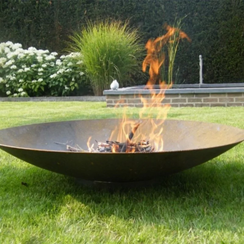 150cm in ACCIAIO CORTEN Fire Pit/Fire Bowl/patio bruciatore/riscaldatore giardino/campeggio/Ruggine 