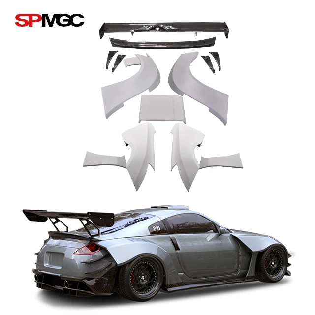FRP Material Body Kit for Nissan 350z - Wide Fenders Spoiler