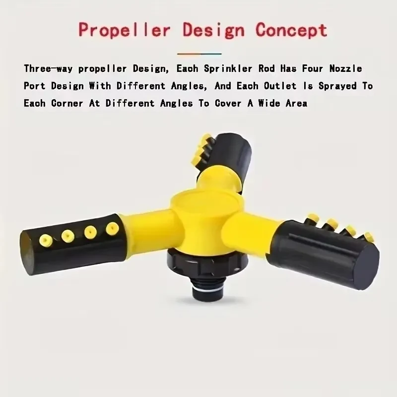 360 Degrees Automatic Rotation Garden Sprinklers Courtyard Lawn Large Area Coverage Sprinkler Irrigation Water Gardening Tools