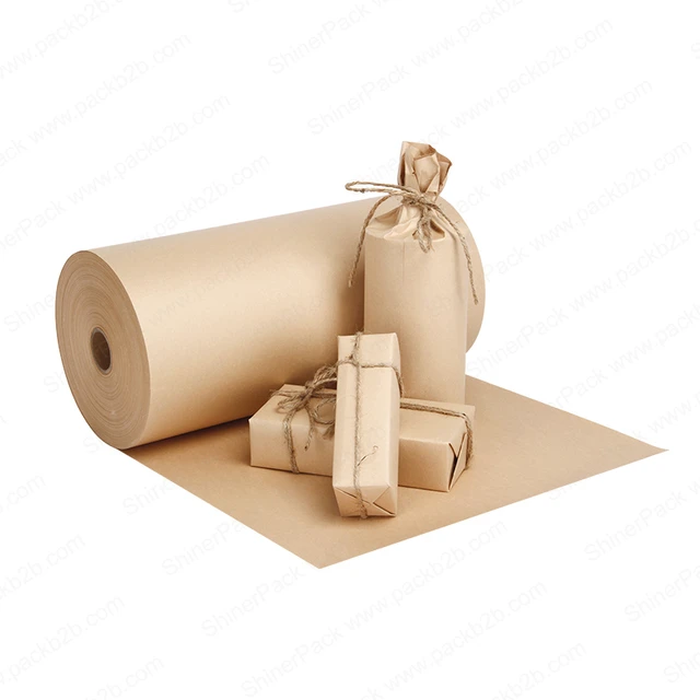 Factory Direct Sale Biodegradable Paper Cushioning Pad Kraft Packaging Paper Roll Wrapping Paper For Protection