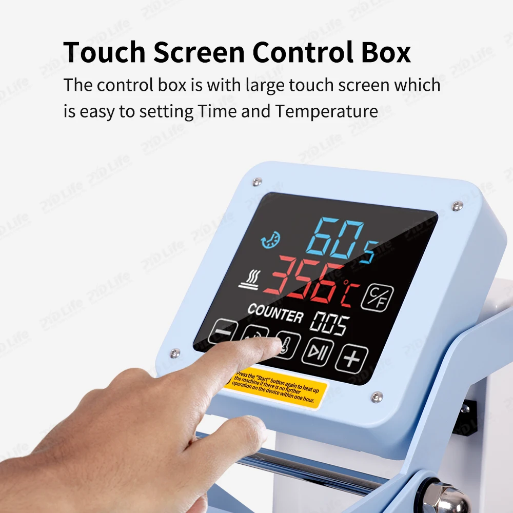 PYD Life 8 in 1 Combo Tumbler Hip Flask Plate Flat Pen Hat Sublimation Printer Transfer 8 in 1 Heat Press Machine for T-shirt - Image 4