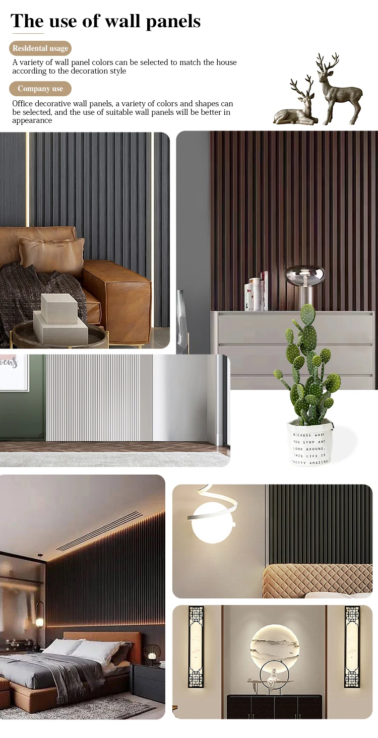 Interior Decoration Wall Panels 3d Design Solid Wood Cladding Interior