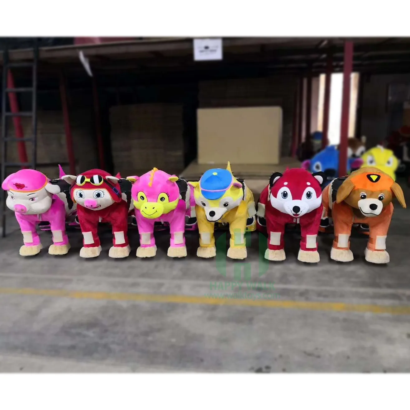 Happy Island Cheap Battery Operated Animal Ride on Zoo Animal Horse Electric Ride on Animal Toys Stuffed Plush Riding Toys