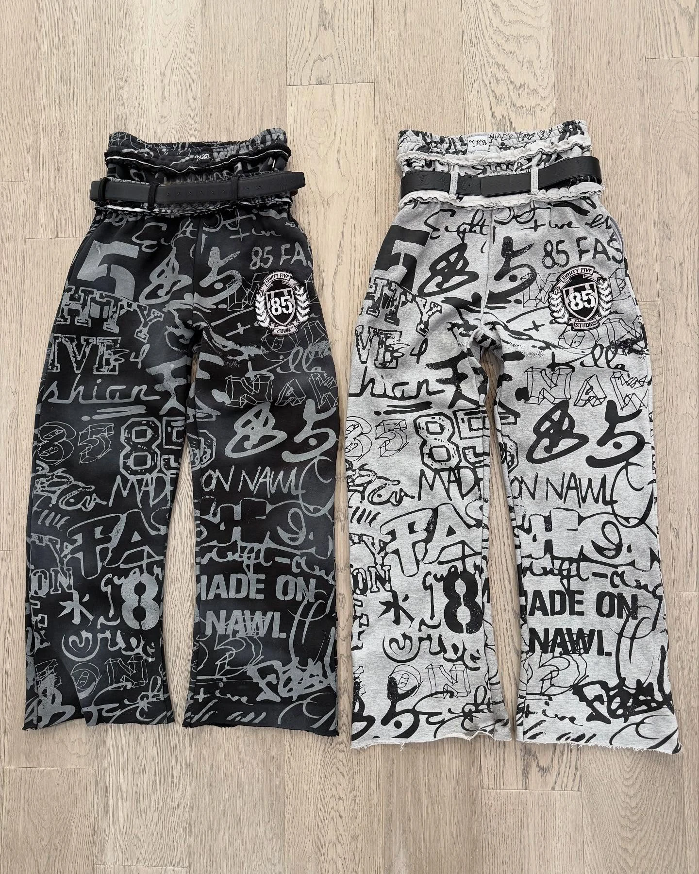 SALATI Streetwear Acid Washed Sweat Suits Zipper Hoodies Tracksuit Set Acid Wash Double Waistband Sweatpants and Hoodie Set gallery 4