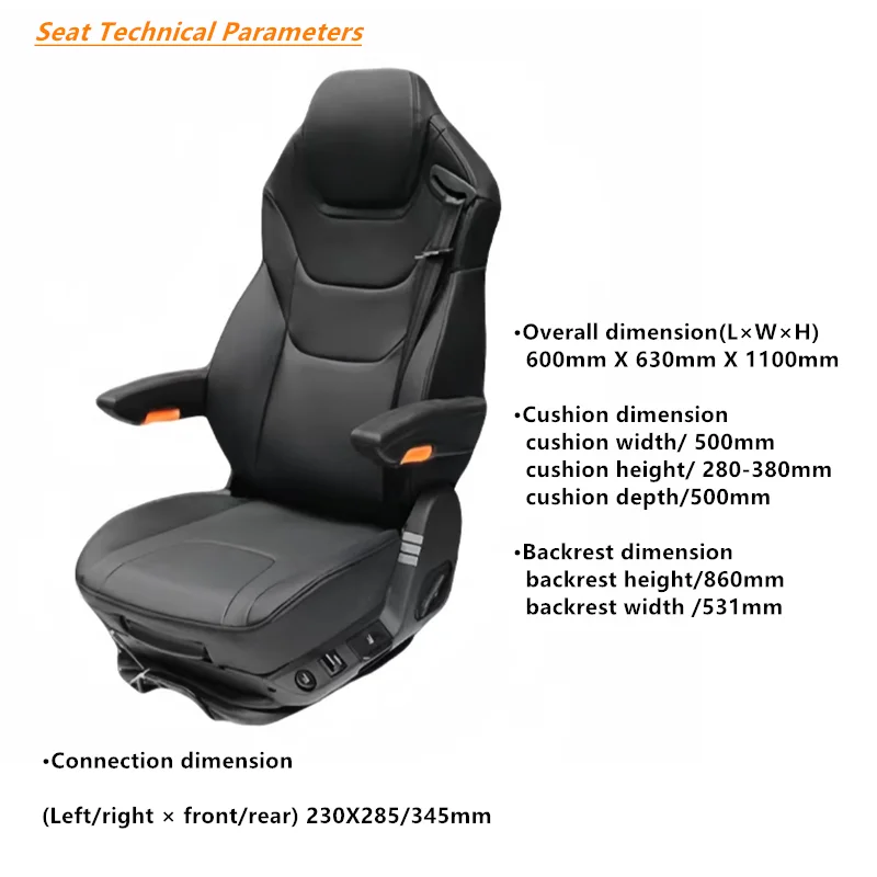 Car Seat Air Suspension Driver Seat Pneumatic Seat With Damping