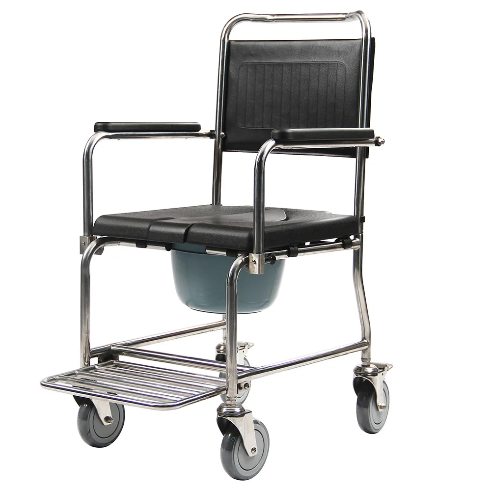 Safety Portable Bariatric Shower Commode Chair 304 Stainless Steel