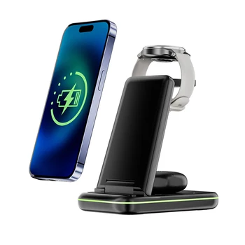 3 in 1 multifunctional foldable table phone holder 15W/10W/7.5W/5W wireless car charger fast charging phone holder