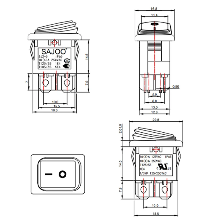 Wintaitech Kcd1 Waterproof Winch Switch Lighted Rocker Switch 120v