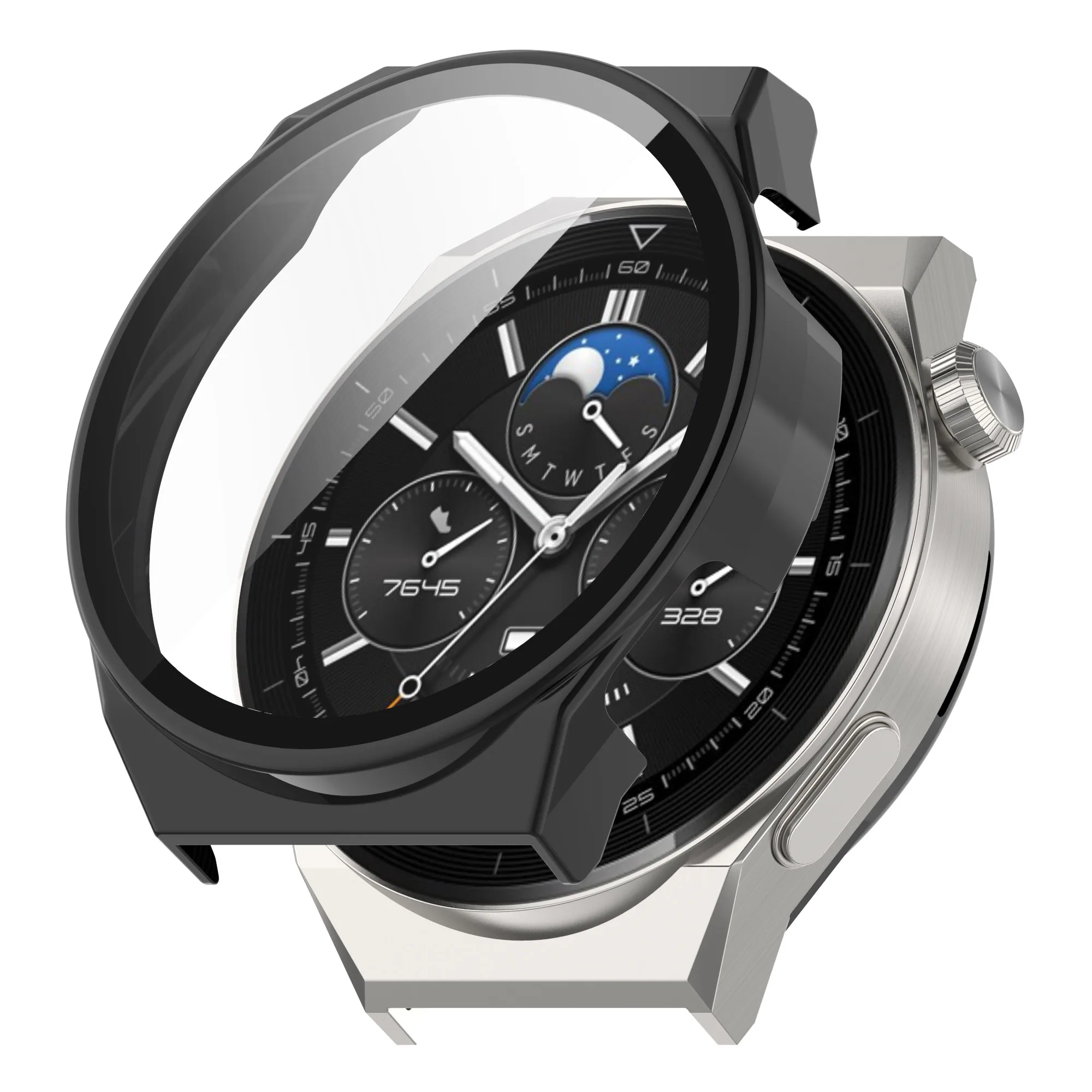 Replacement Smart Watch Protector For Huawei Watch Gt3 Pro 46mm Pc Tempered  Film Waterproof Anti-drop Watch Case Protector - Buy Watch Case Protector 