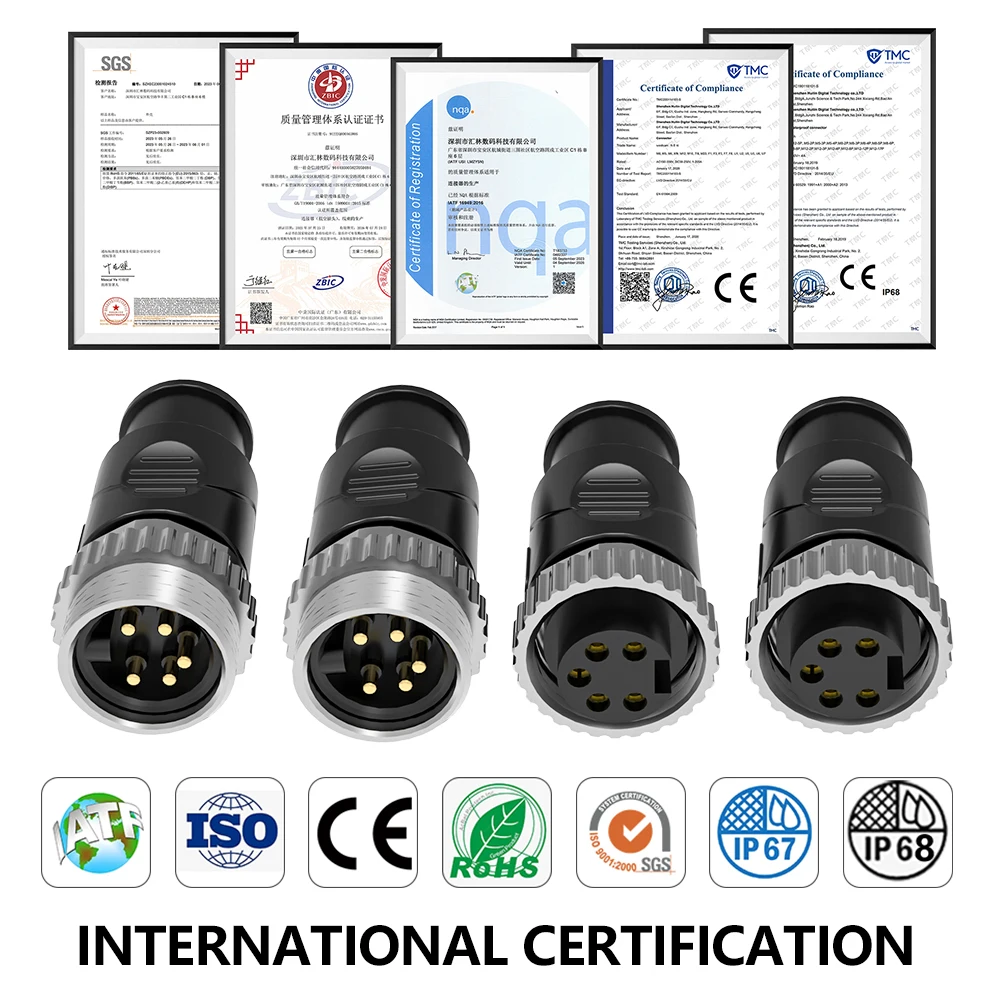 NMEA 2000 7/8" Termination Resistor Connector Male Female 120 Ohm Waterproof IP67 7/8" 5 Pin Terminator