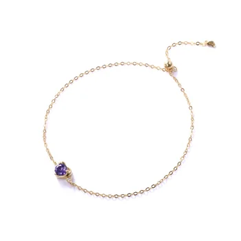 Wholesale Jewelry Blanks Designs Women Amethyst Bracelets 925 Sterling Silver Bracelet