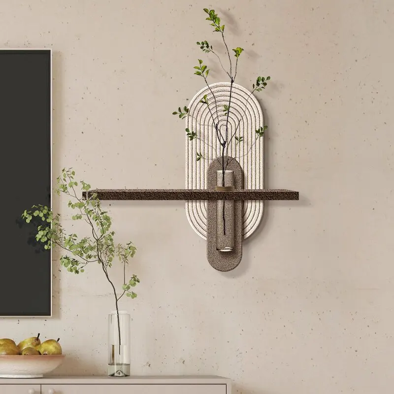 Wholesale Custom Modern 3D Sandstone Texture Painting Entrance Home Decoration New Abstract Plant LED Lamp Painting Wallart