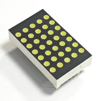 LED Dot Matrix LED Matrix 5x7 Pixels 3mm Diameter White Light High Brightness Alphanumeric Display for Electronic Signage