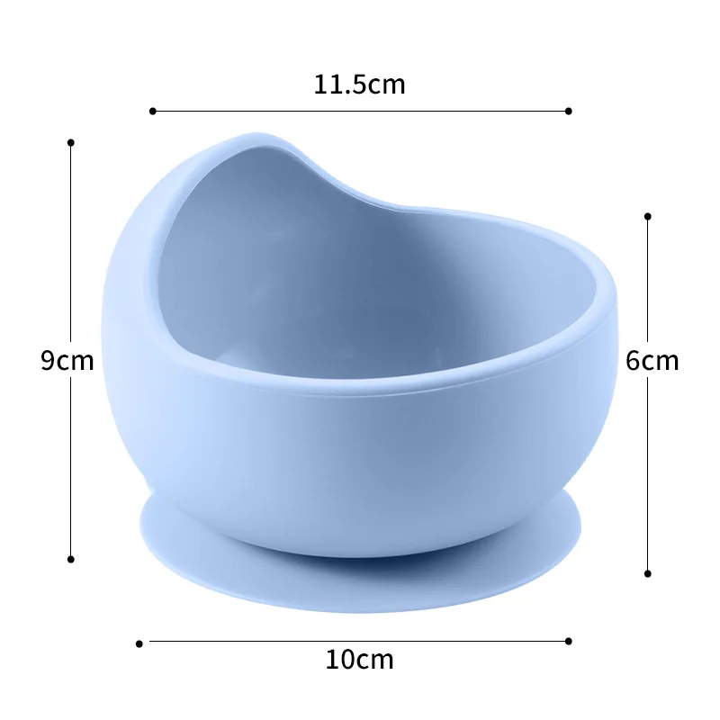 Silicone Suction Bowls Durable for Babies & Toddlers Extra Strong Suction Easy-Release Tab Dishwasher, Microwave & Freezer Safe