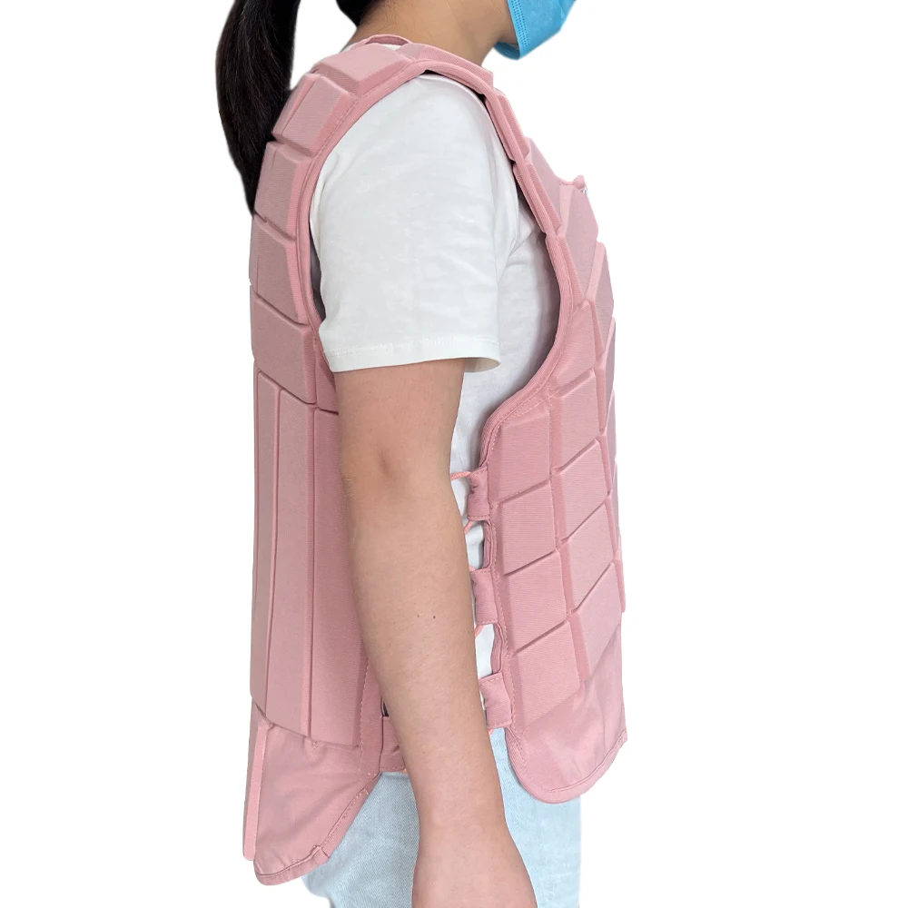 Gilet équestre De Protection Enfant – Rembourrage Mousse, Réglable, Nylon Résistant, Rose – Sécurité Et Confort Pour L'équitation