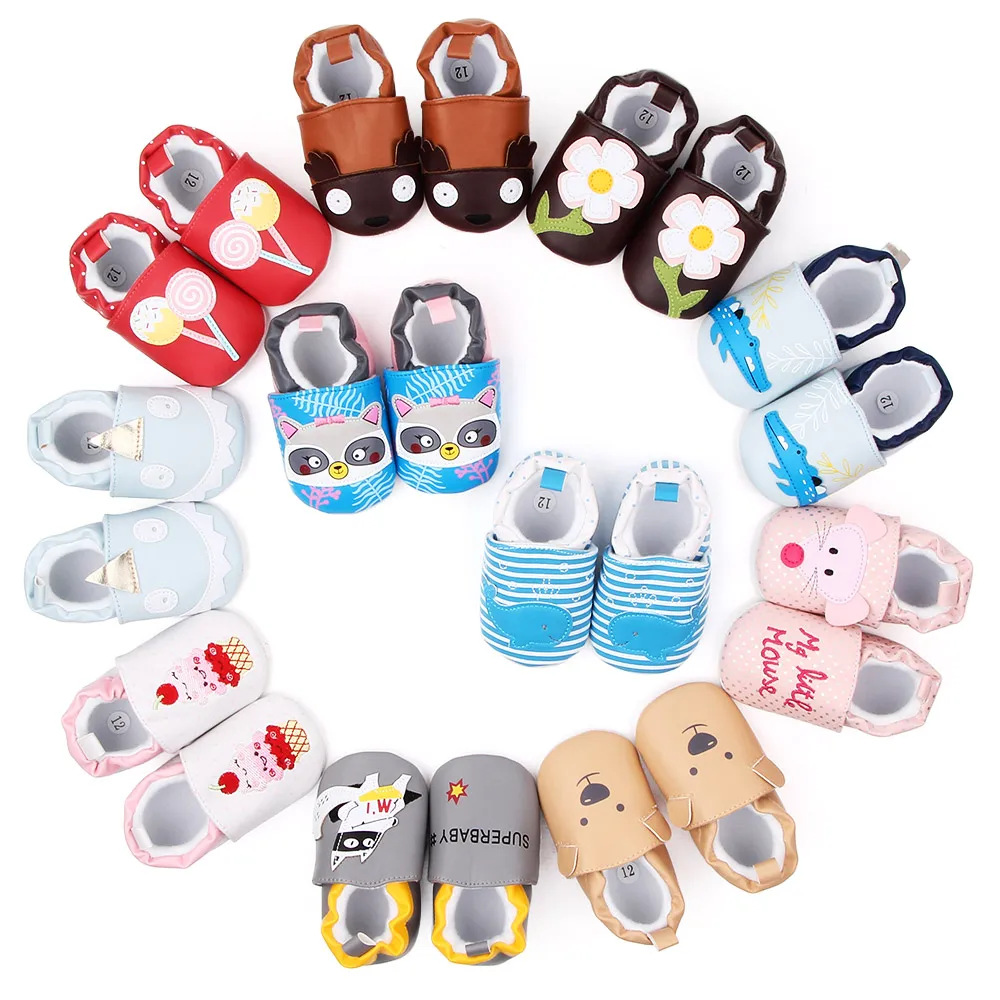 Wholesale New Design Baby Sneakers Boy-Girl Cartoon Infant Toddler Casual Shoes 6-12 Months Size