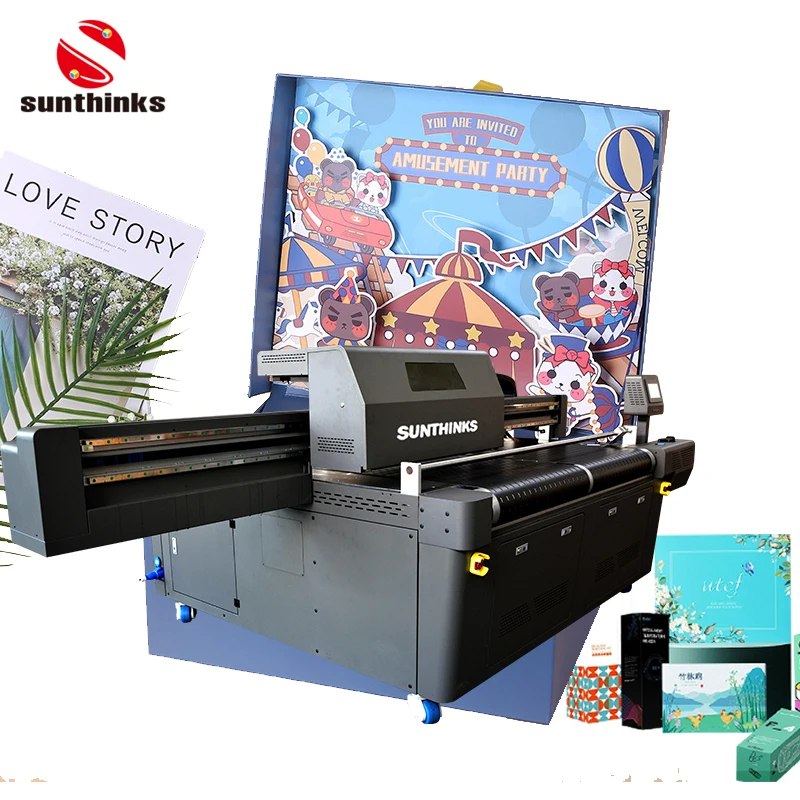 Sunthinks принтер логотип картонная коробка однопроходная цифровая Гофрированная коробка принтер Однопроходный принтер упаковка для пищевых продуктов