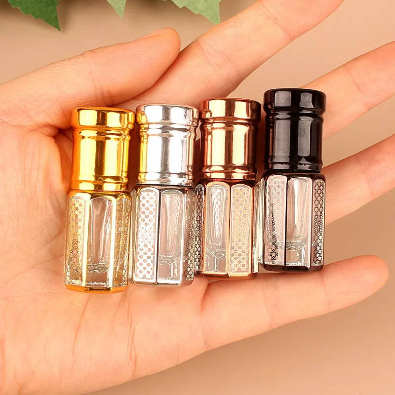 Luxury 3ml 6ml 12ml UV Coated Perfume Roller Bottle Essential Oil Vials Dubai Perfume Bottles Refillable Bottles Arabic Perfumes