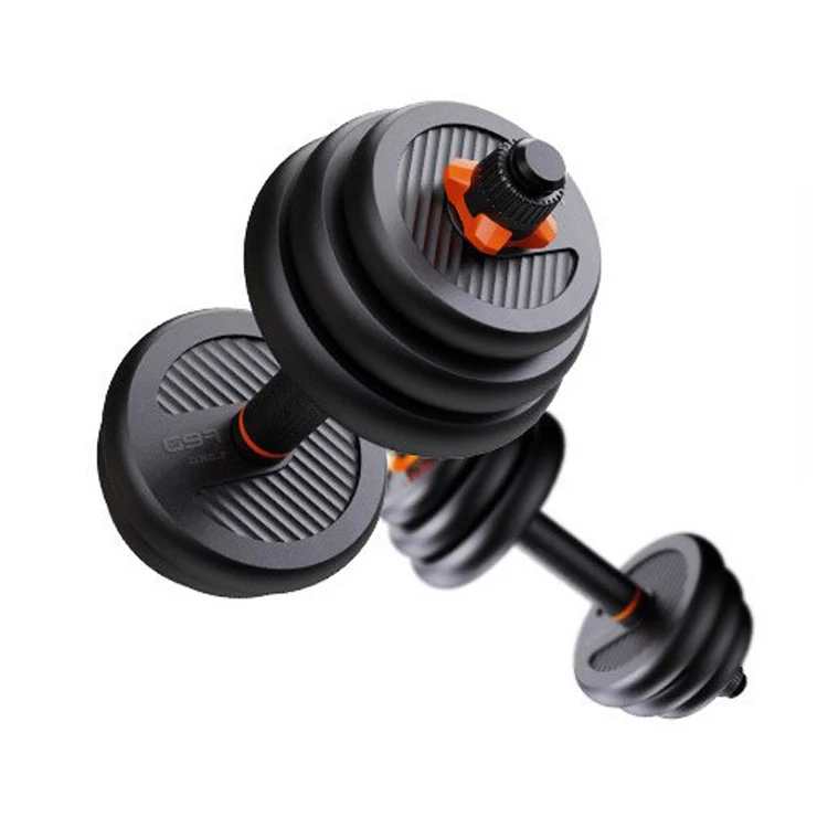 6 in 1 Set Multifunctional Adjustable Dumbbell Cement Dumbbell Set Adjustable Dumbbell Barbell Kettlebell
