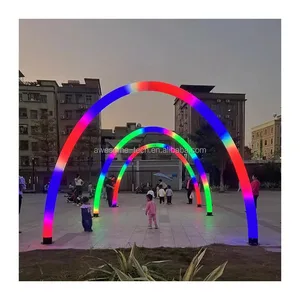 Color-Changing LED Outdoor Garden Decorative Light Semicircle Gate Design for Wedding & Christmas Landscape Decoration