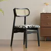 Cadre en bois noir - Tissu motif branche de bayberry