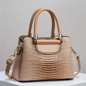 Factory Wholesale 2024 Working And Purse Side Shoulder PU Leather Tote Woman Hand Bag For Woman