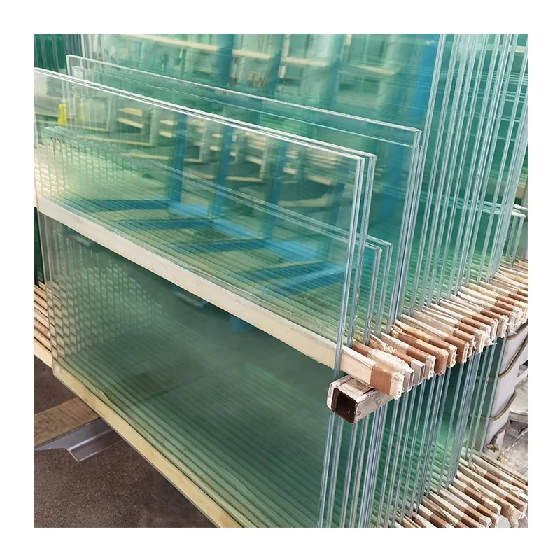 Interior Renovation Crystal Laminated Striped Safety Glass  Moru Patterned Glass Sheets for Partition Glass Wall