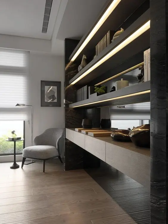 ISO 9001 Certificate Wooden High Bookshelf Modern Design Display Bookcase