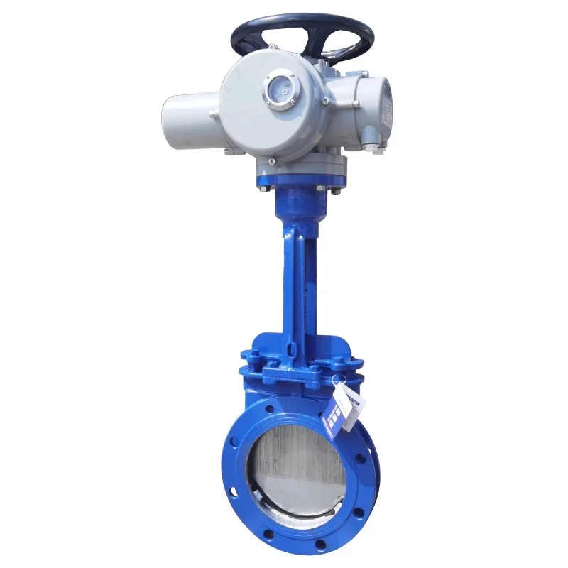 PN10 WCB Flange Electric Knife Gate Valve