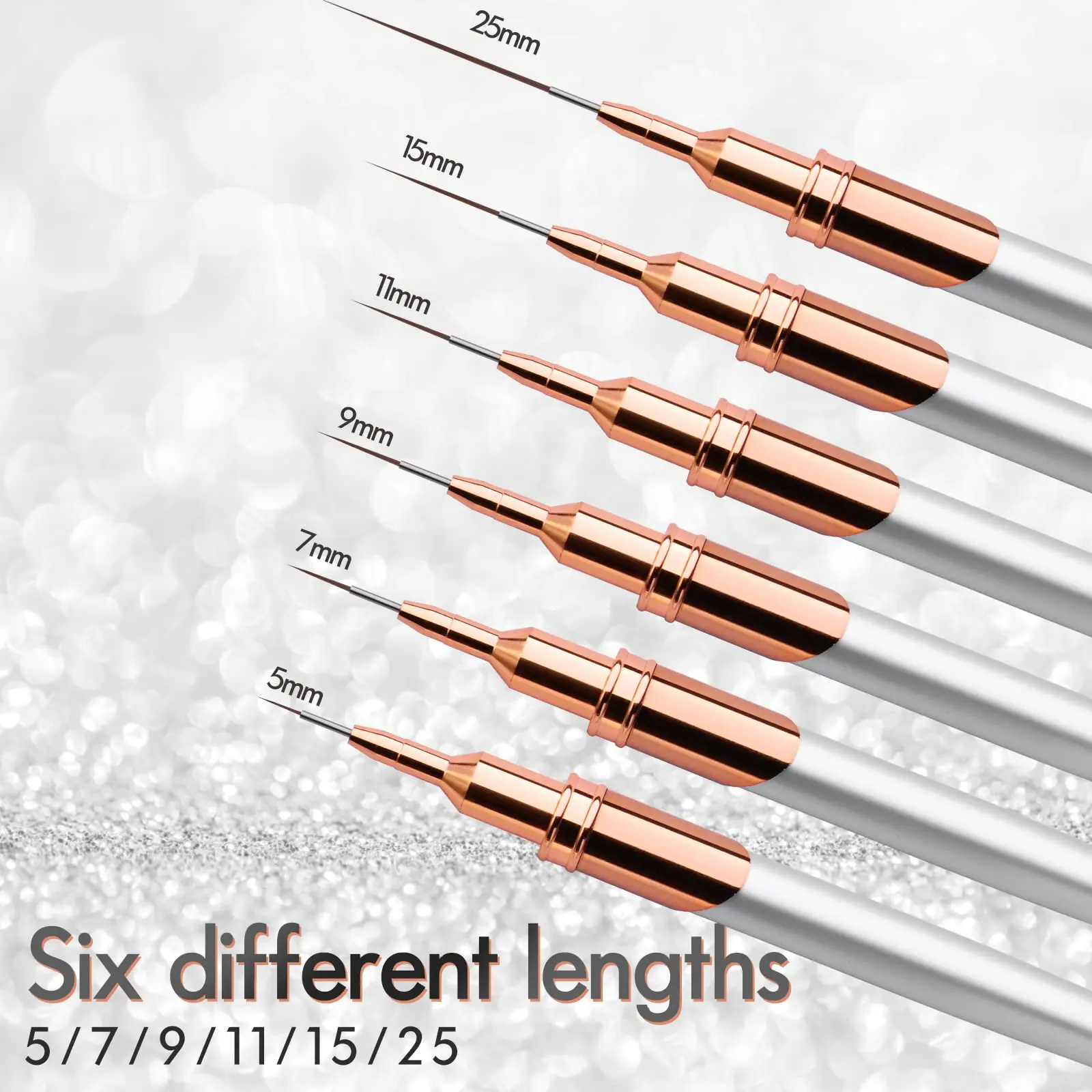 Профессиональный салон класса метка частного назначения контурная кисточка для нейл-арта 5/7/9/11/15/25 мм Экстра тонкая Кисть для ногтей с различными размерами