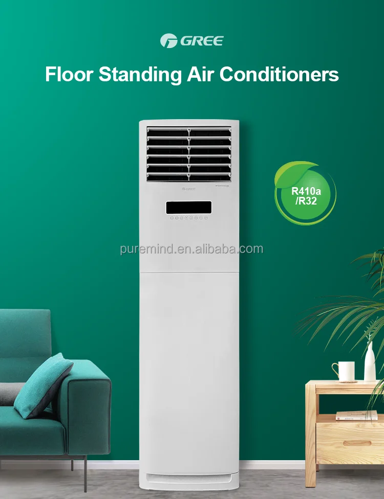 Gree R32 R410a Floor Standing Air Conditioners Inverter Heating Cooling ...