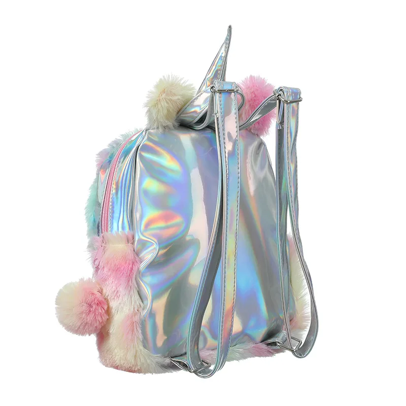 fluffy unicorn school bolsa