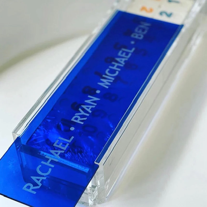 Рамми куб плитка игра с люцитовой коробкой семейная настольная игра румми домино игры демонстрационный чехол