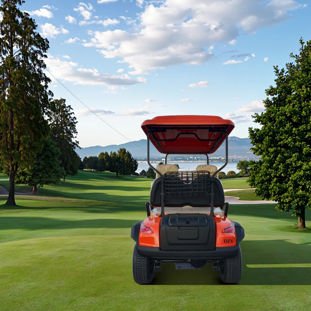 Customizable Logo Printed Modern 4-Seater Electric Golf Cart in Candy Colors 72v Battery Compatible Club Car EEC Certified