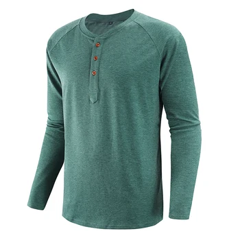 Wholesale Plus Size Mens Clothing 65% Cotton 35% Polyester O-Neck Men Long Sleeve T Shirt